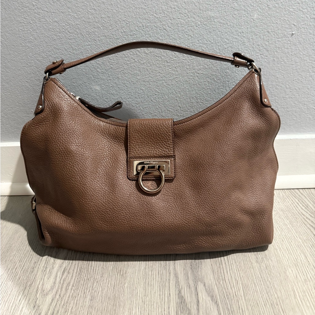 Salvatore Ferragamo Leather Brown Tote Bag